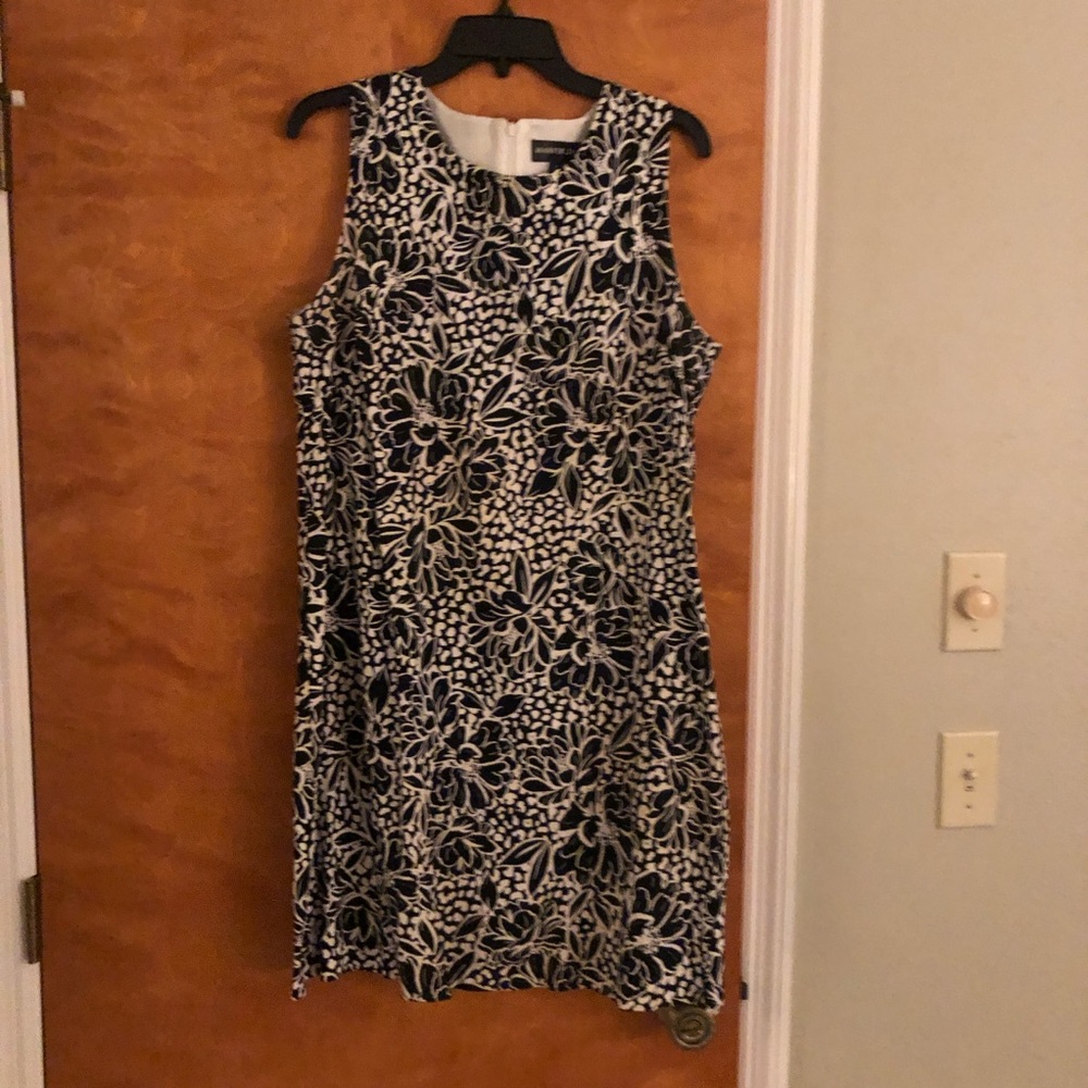Harper Black and White Floral Midi Dress